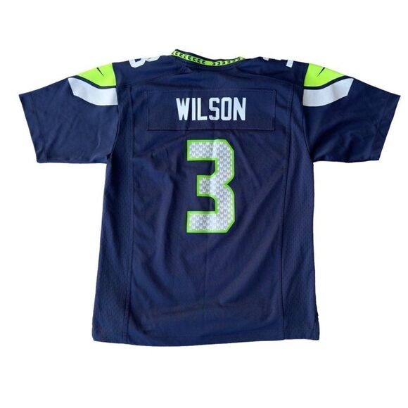 Nike On Field Seattle Seahawks Russell Wilson #3 Jersey Youth Large (14/16) - Picture 2 of 10